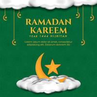 islamique vacances salutation modèle avec islamique ornements vecteur