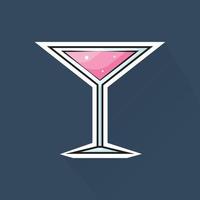 illustration de cocktail dans plat conception vecteur