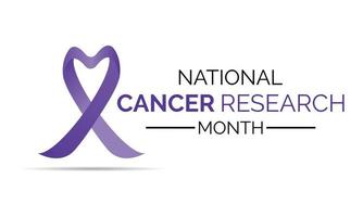 nationale cancer recherche mois observé dans peut. lavande ou violet Couleur ruban cancer conscience mois. vecteur