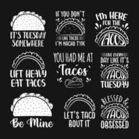 tacos typographie vecteur T-shirt