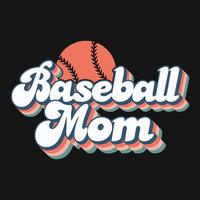 base-ball maman léopard T-shirt conception vecteur