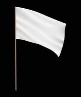 blanc agitant drapeau sur pôle vecteur