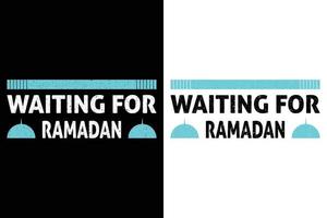 attendre pour Ramadan T-shirt conception vecteur