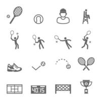 icônes vectorielles de tennis vecteur