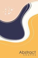 modèles élégants de mode avec des formes abstraites organiques et des lignes dans des couleurs pastel nude. beige neutre, fond en terre cuite de style bohème. collage contemporain orange brûlé. illustration vectorielle vecteur
