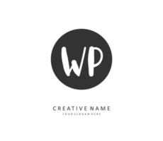 wp initiale lettre écriture et Signature logo. une concept écriture initiale logo avec modèle élément. vecteur