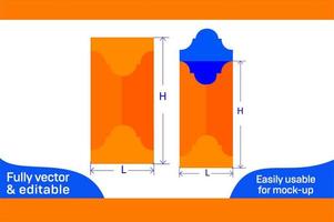 mariage enveloppe dl Taille dieline modèle et 3d vecteur fichier 3d boîte