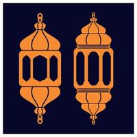 ramadhan ied lanterne icône logo vecteur