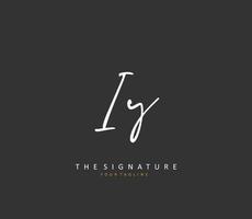 oui initiale lettre écriture et Signature logo. une concept écriture initiale logo avec modèle élément. vecteur