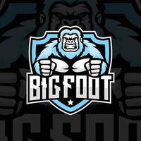 création de logo esport mascotte yéti vecteur