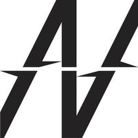initiale lettre aa monogramme logo vecteur