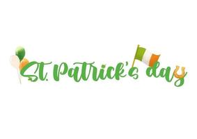 heureux st. illustration vectorielle de patrick's day lettrage vecteur