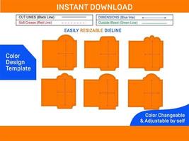 argent enveloppes emballage ensemble mourir Couper modèle et 3d enveloppes Couleur conception modèle vecteur