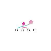 logo rose fleur vecteur icône illustration