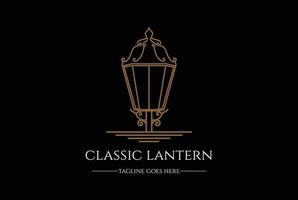 élégant luxe classique rue lampe lanterne Publier logo conception vecteur