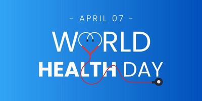 monde santé journée 2023 . monde santé journée concept texte conception avec médecin stéthoscope. vecteur
