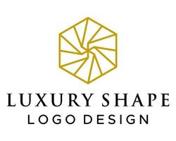 le luxe forme logo conception est une logo conception. vecteur