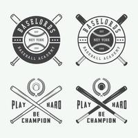 logos, emblèmes, badges et éléments de conception de baseball vintage. illustration vectorielle vecteur