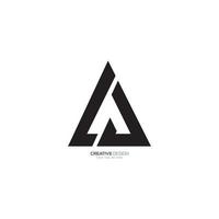 Triangle lettre l j une moderne art monogramme unique logo vecteur