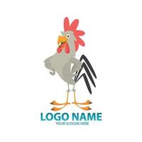 le poulet coopérative une rustique logo pour une vers le bas Accueil restaurant vecteur