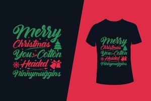 joyeux Noël T-shirt conception modèle pour Noël fête. bien pour salutation cartes, tee-shirts, tasses, et cadeaux. pour Hommes, femmes, et bébé Vêtements gratuit vecteur