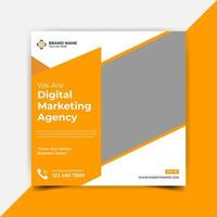 modèle de conception de bannière de publication de médias sociaux d'agence de marketing numérique vecteur