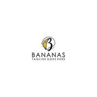 logo établi de combinaison de banane avec lettre b forme. vecteur