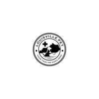 Louisville animal de compagnie logo conception . vecteur
