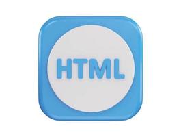 html programmation icône 3d le rendu vecteur illustration