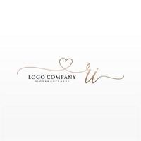 initiale ri féminin logo collections modèle. écriture logo de initiale signature, mariage, mode, bijoux, boutique, floral et botanique avec Créatif modèle pour tout entreprise ou entreprise. vecteur