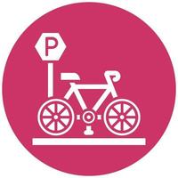 vélo parking vecteur icône style