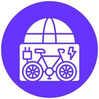 électrique bicyclette ville tour vecteur icône style
