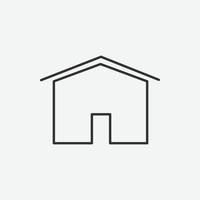 illustration vectorielle de l & # 39; icône de la maison sur fond gris vecteur