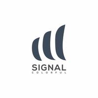 logo monogramme de sillhouette de signal vecteur