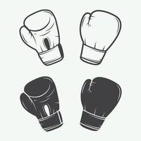 gants de boxe de style vintage. illustration vectorielle vecteur