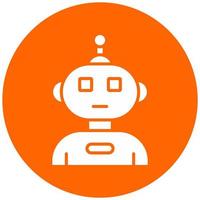humanoïde robot vecteur icône style