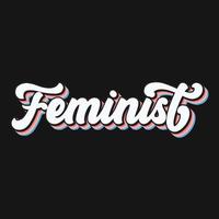 aux femmes journée féministe vecteur T-shirt conception