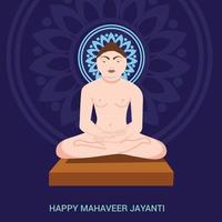 vecteur illustration de une Contexte pour mahaveer jayanti fête avec hindi texte mahaveer jayanti.