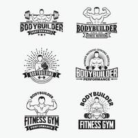 badges et logos de salle de fitness, modèles de conception de vecteur