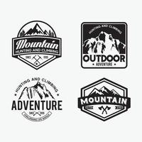 modèles de conception de logos de badges d & # 39; aventure vecteur