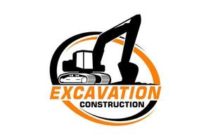 excavatrice logo modèle vecteur. lourd équipement logo vecteur pour construction entreprise.