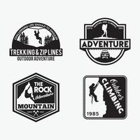 modèles de conception de logos de badges d & # 39; aventure vecteur