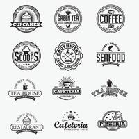 badges et logos de restaurants vintage modèles de conception de vecteur