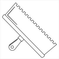 mastic couteau plat icône, construire et réparation, spatule signe vecteur graphique