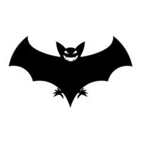illustration simple de la silhouette de chauve-souris pour les cartes de voeux d'halloween vecteur
