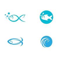 modèle de logo de poisson vecteur