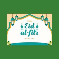 eid Al fitr islamique bannière modèle conception vecteur