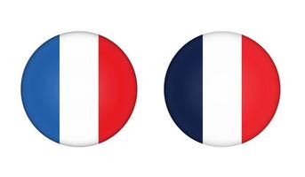 drapeau français dans un cercle voter insigne ou bouton d'élection vecteur