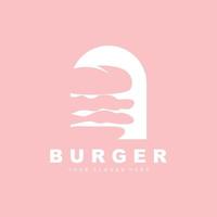 Burger logo, vite nourriture conception, pain et des légumes vecteur, vite nourriture restaurant marque icône illustration vecteur