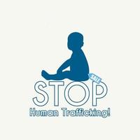 enfant victimes journée ,humain trafic conscience journée , Arrêtez Humain trafic, vecteur illustration.